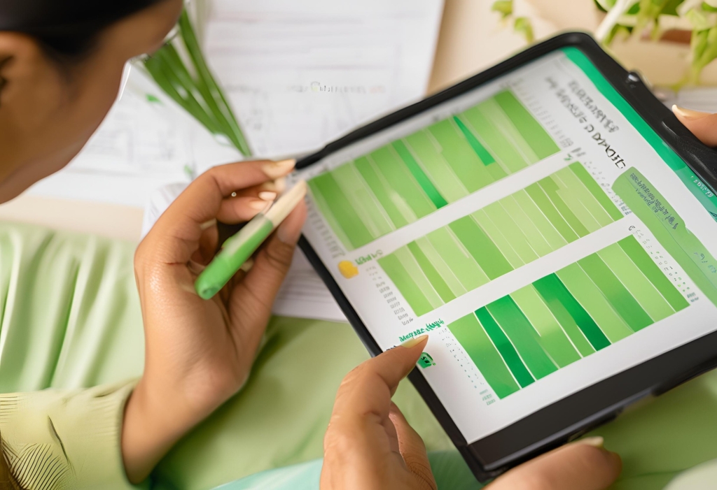 Visualised recommendations of healthy lifestyle changes for diabetes management